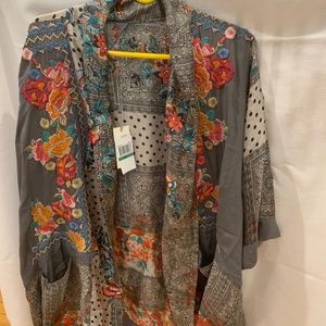 Johnny Was Ellamo Embroidered Kimono Size L